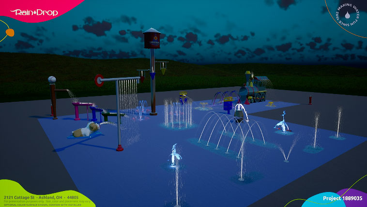 Splash pad illustration